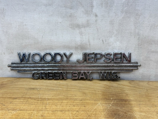 Woody Jepsen Green Bay Wisconsin Car Emblem Vintage #1257