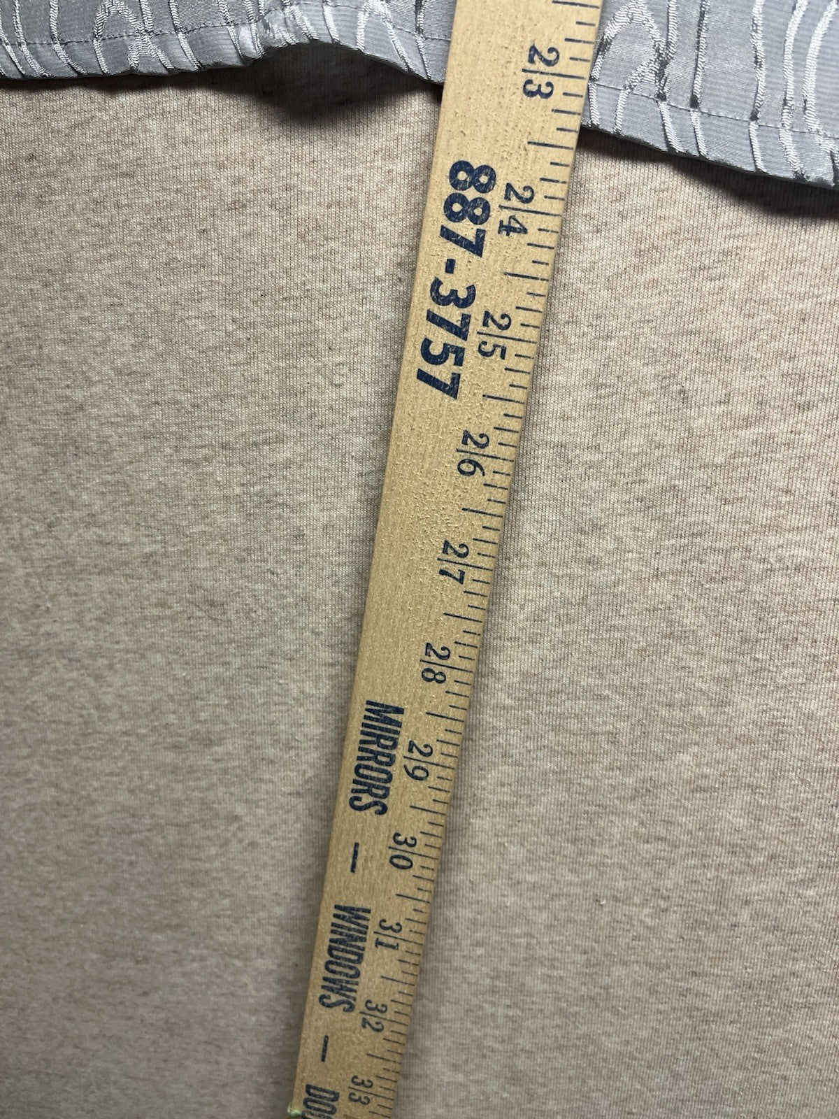 1970s, 80s Women’s Grey Nylon L Sleeve Padded Top