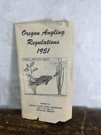 Oregon Anglers 1951 Pamphlet 