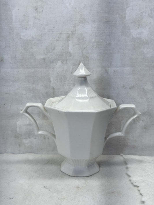 Ironstone White Candy Dish Japan Vintage