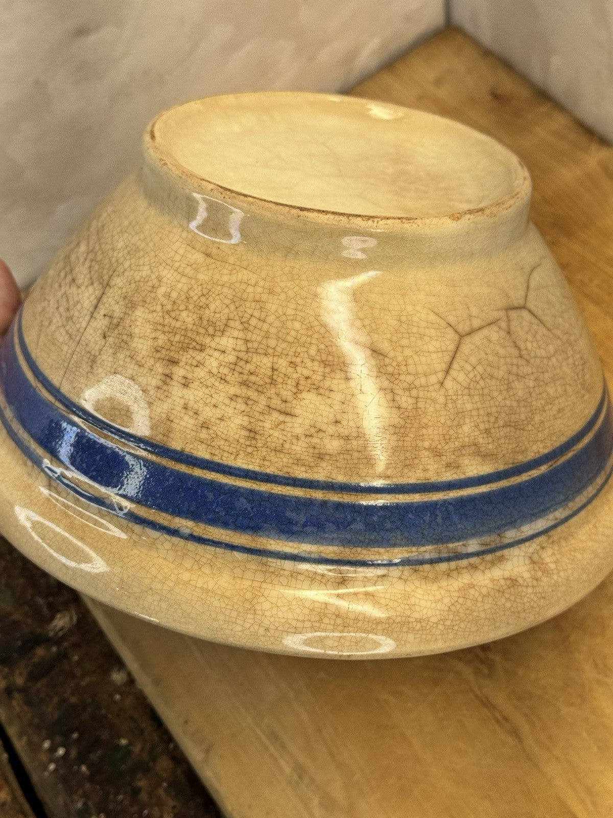 Stoneware Bowl Antique  #1432