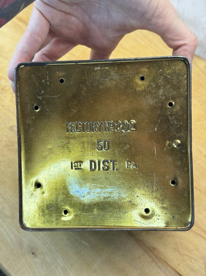 Cinco Empty Handy Humidor Tin Box Vtg #1290
