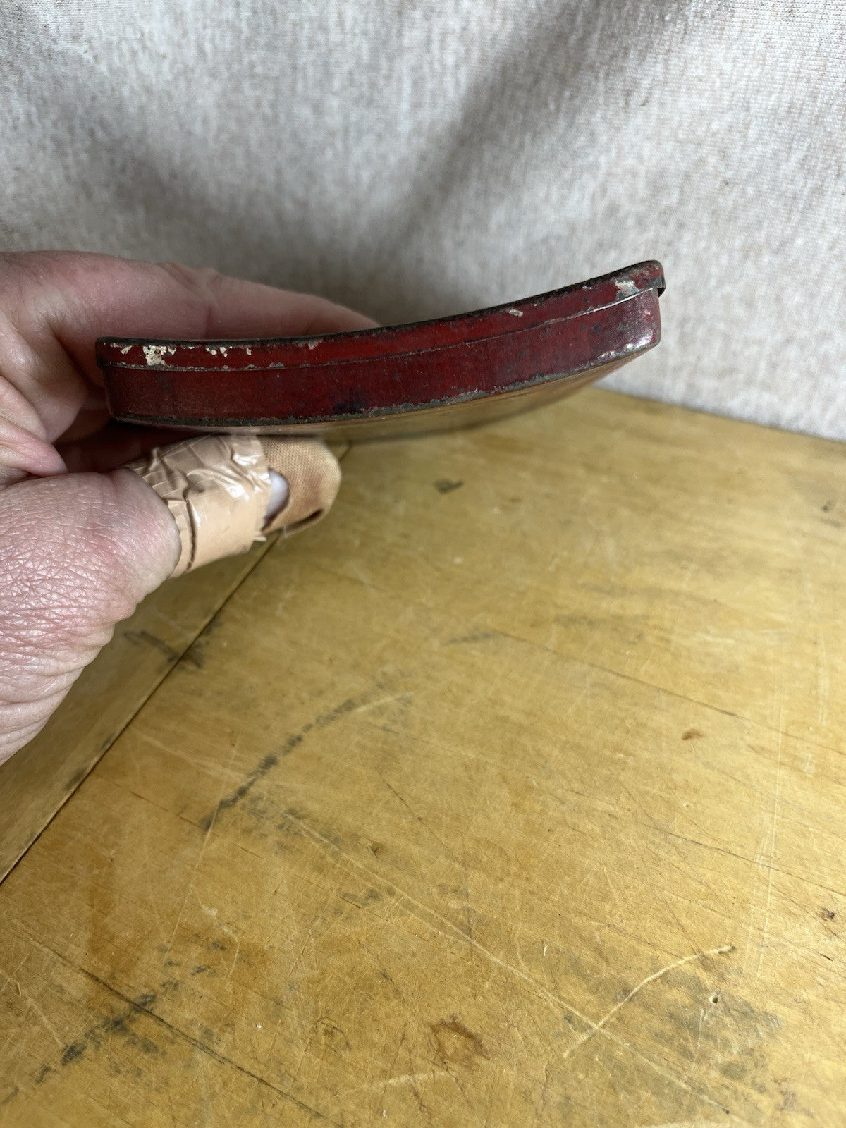 Old English Curve Cut Vintage Empty Tin