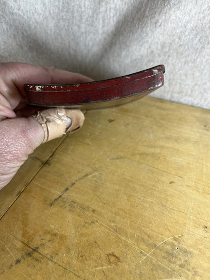 Old English Curve Cut Vintage Empty Tin