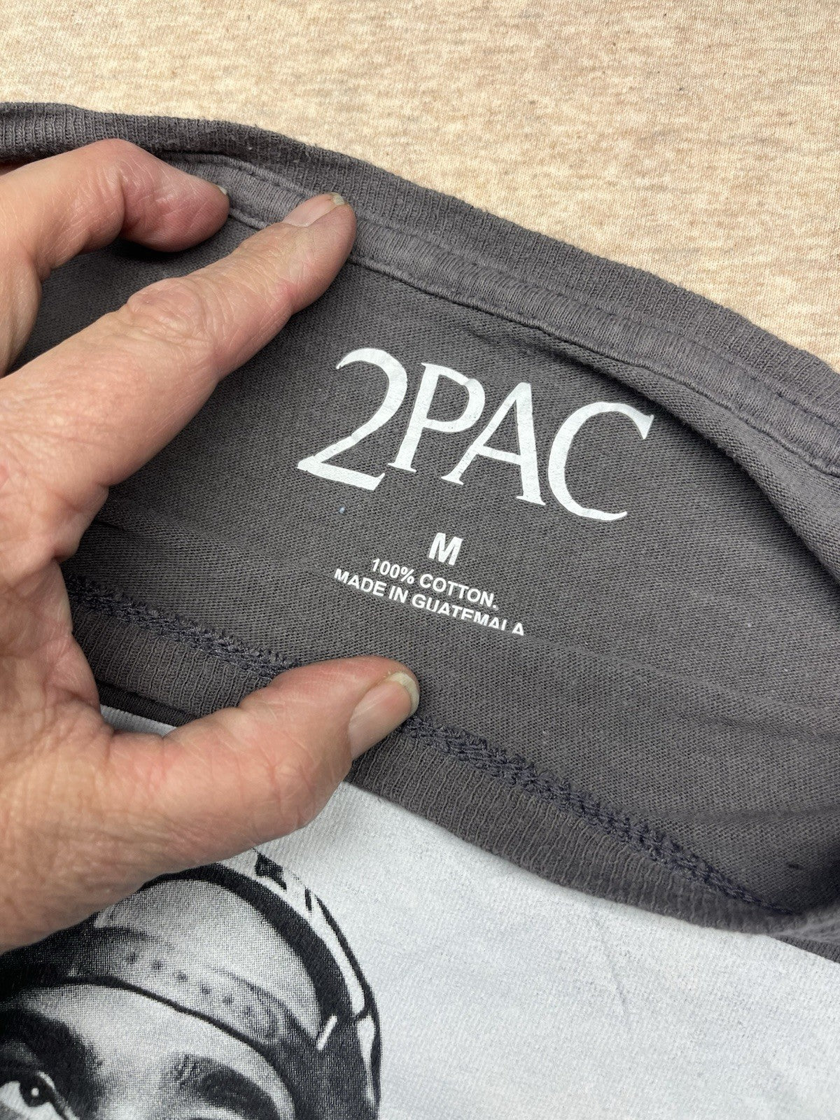 2Pac Grey Tshirt Medium 