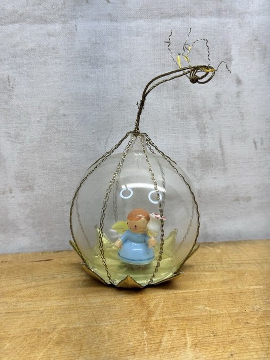 Vintage West Germany Angel Ornament  #1053