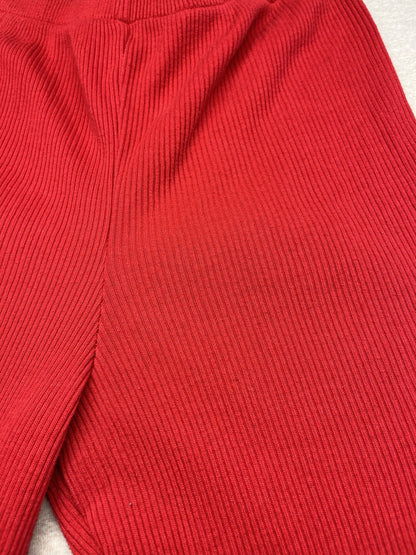 1980s Women’s Red Knit Stirrup Pants