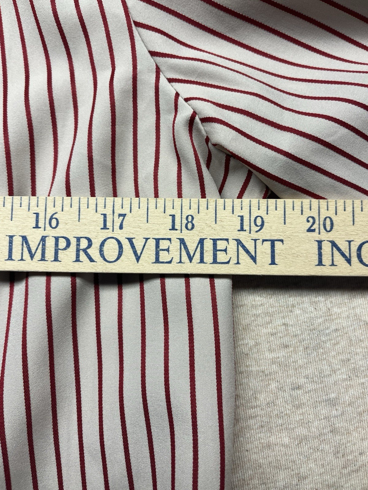 1970s, 80s Women’s Ruffled Red Striped L Sleeve Cotton Top