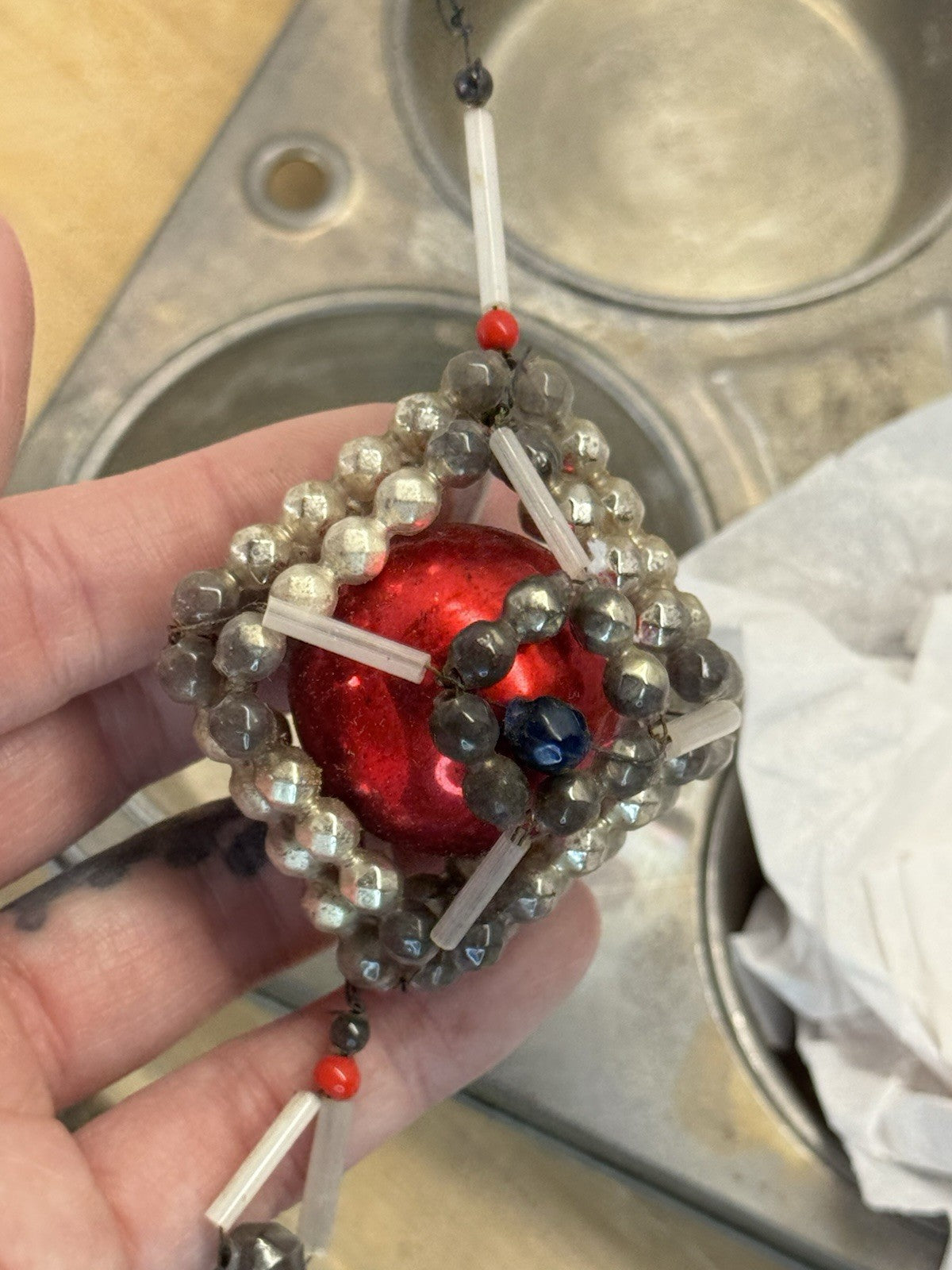 Victorian Glass Bead Ornament #1576