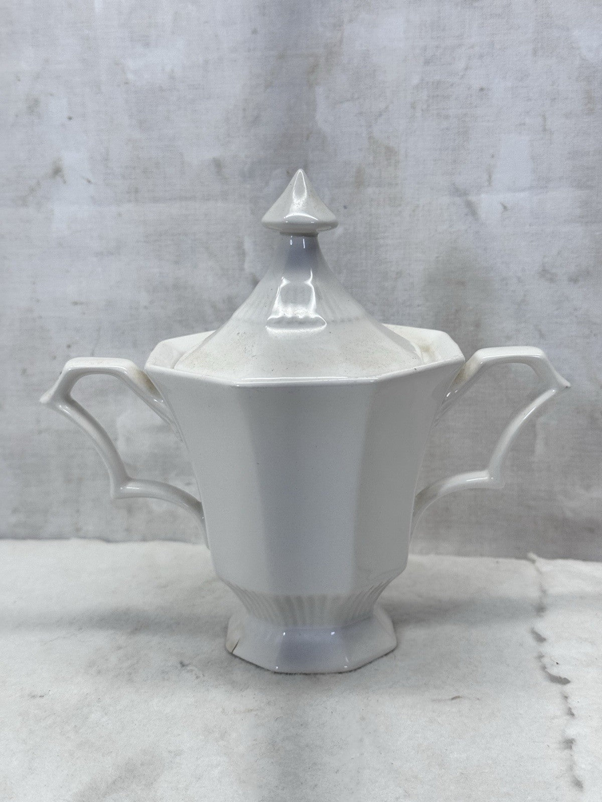 Ironstone White Candy Dish Japan Vintage