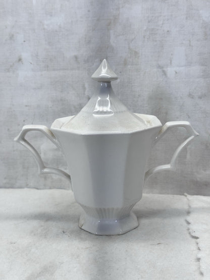 Ironstone White Candy Dish Japan Vintage