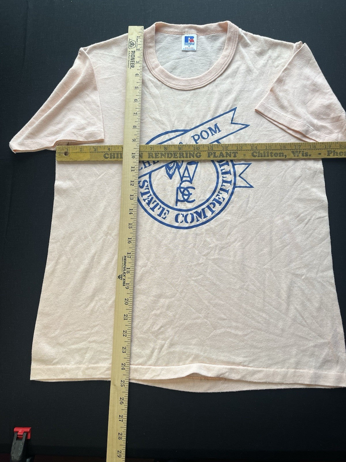 1980s Pink S Sleeve Cheer & Pom Athletic Tshirt