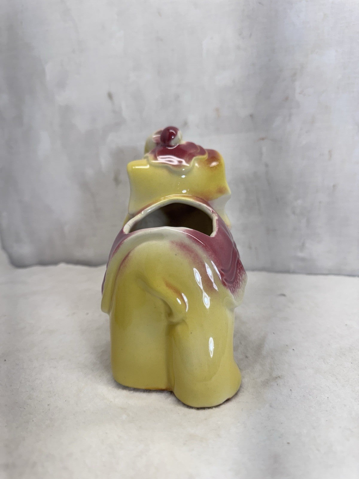 Carnival Circus Elephant Planter Vintage Flawed