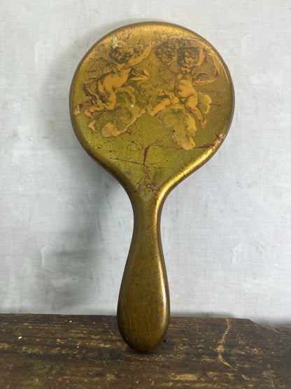 Cupid Vintage Hand Mirror
