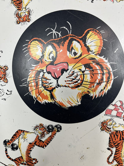 Vintage Esso Oil Tiger 13” Tray,man Cave, Collectible
