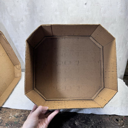 Vintage Heavy Cardboard Hat Box Container 