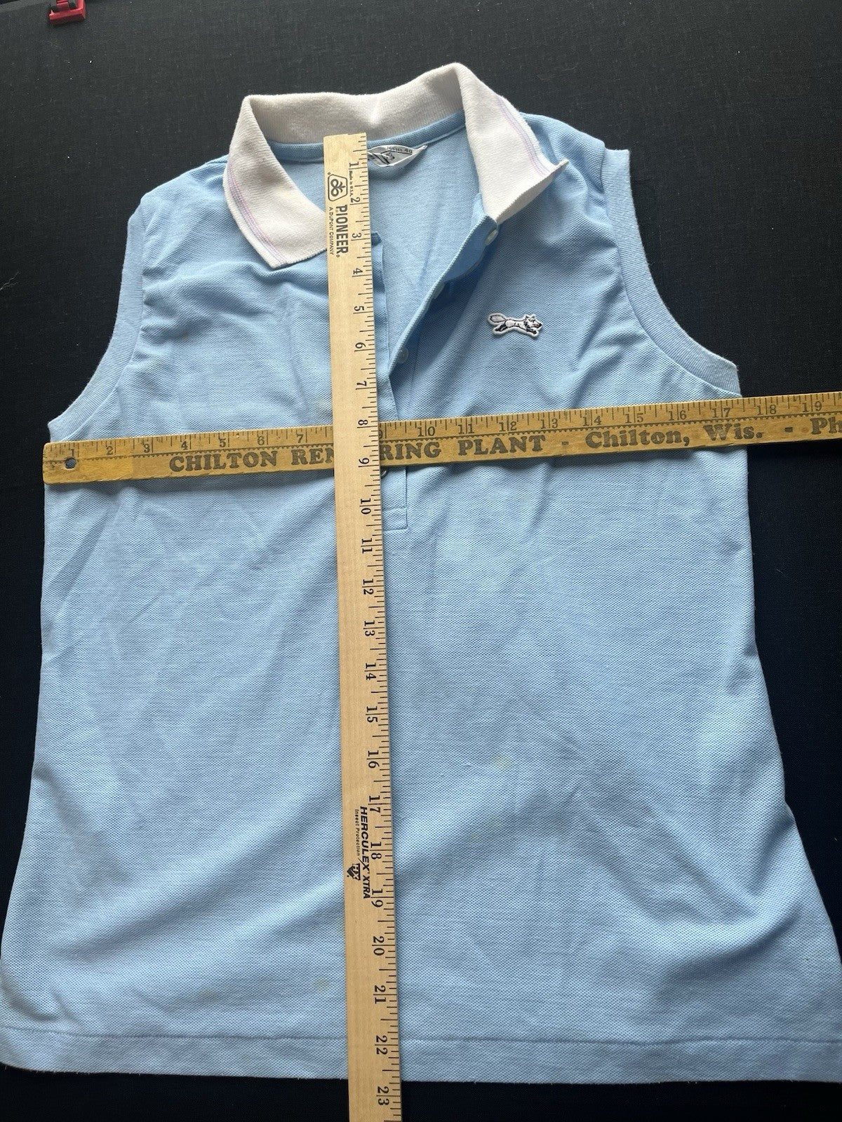 1970s, 80s Women’s The Fox Blue Sleeveless Knit Shirt