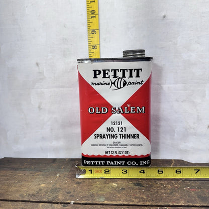 Pettit Old Salem Spraying Thinner Vintage Tin Can