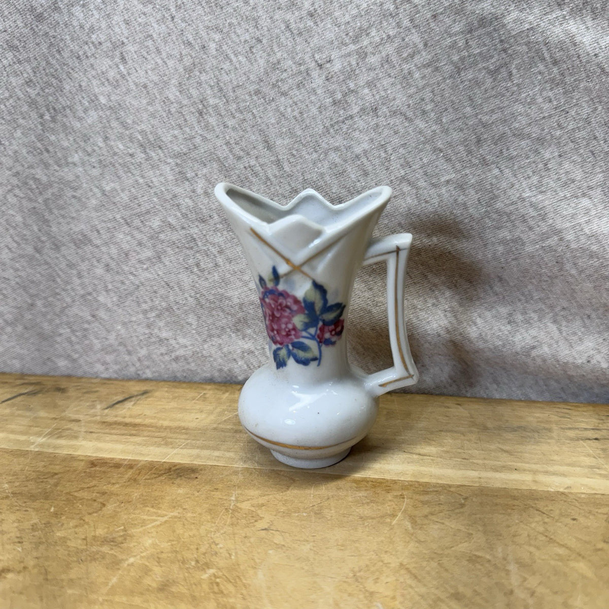 Vintage Mini Floral Pitcher Vase