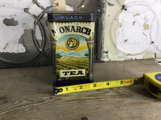 Antique Vintage Monarch Tea Tin Farm Decor #1223