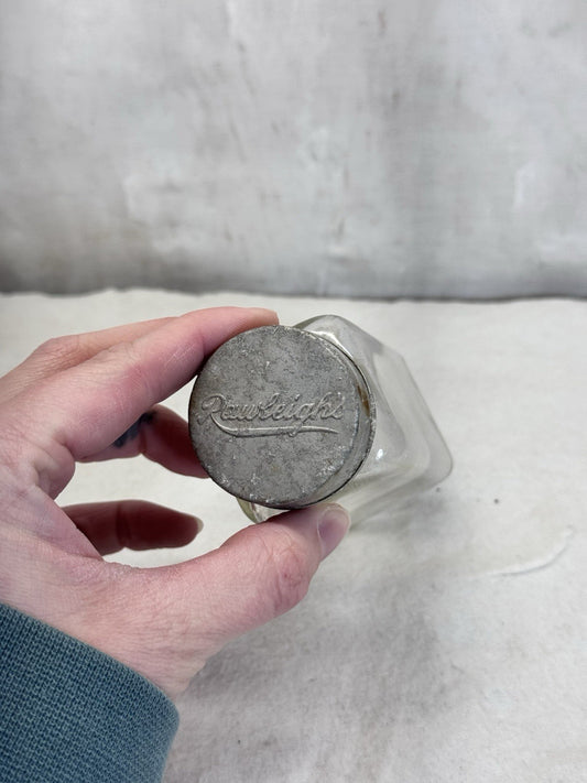 Rawleighs Vintage Glass Bottle Aluminum Cap 