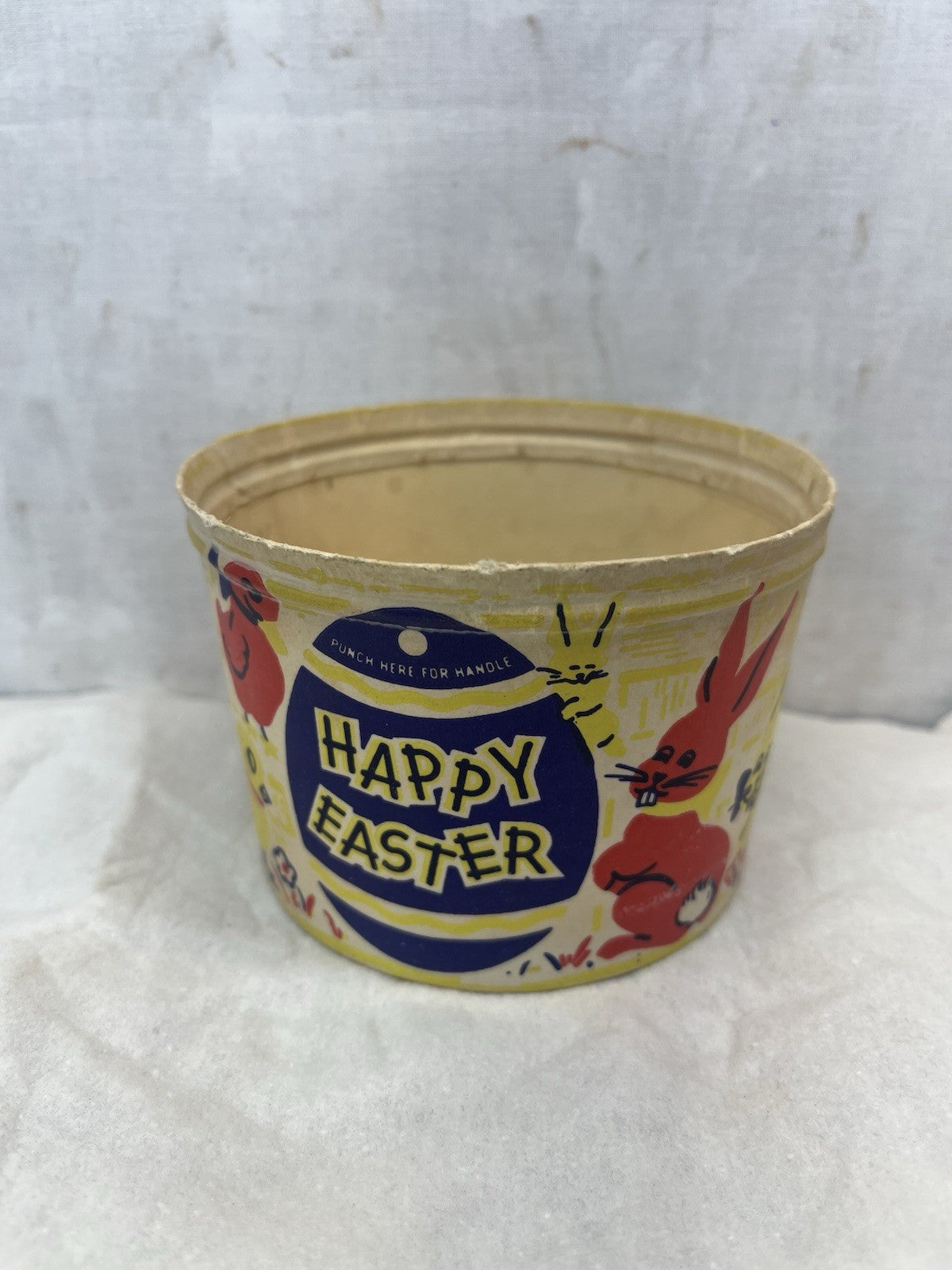 Continental Car Co. Easter Waxed Cardboard Container Vintage
