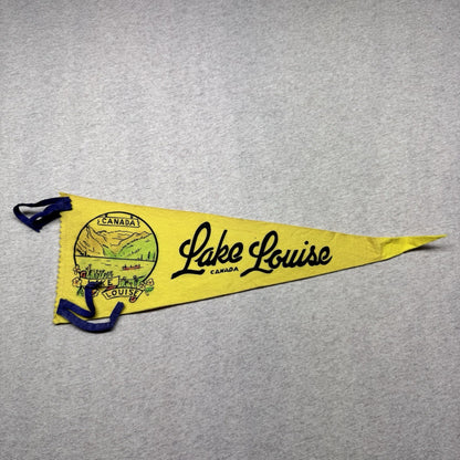 Lake Louise Canada Vintage Fabric Pennant Banner Flag Souvenir 