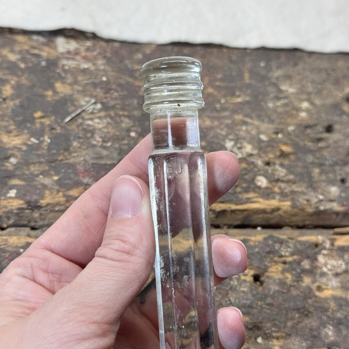 Glass CJ Medical Pharmecutical Pestle Vintage 