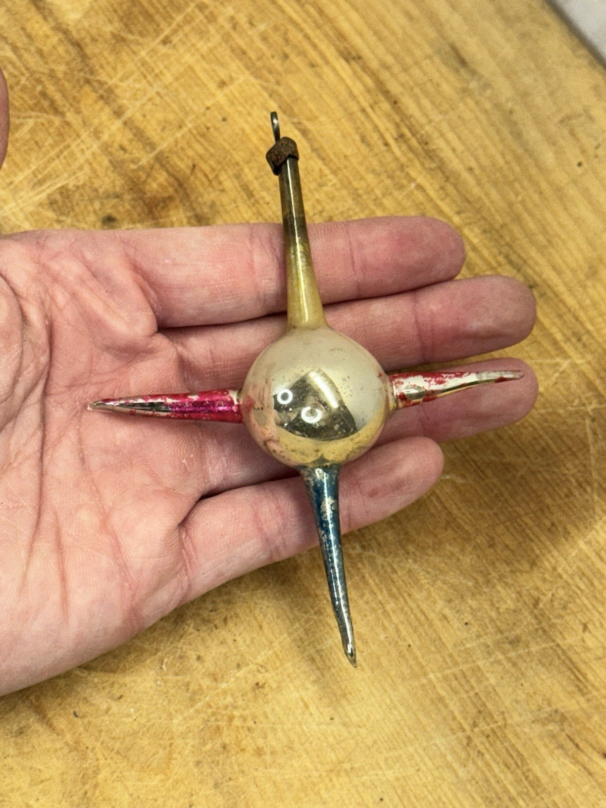 Rare Sputnik Antique Christmas Ornament  #1517