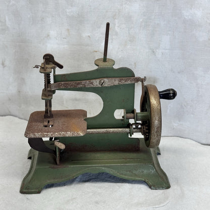 Child’s Metal Vintage Green Sewing Machine
