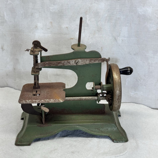Child’s Metal Vintage Green Sewing Machine