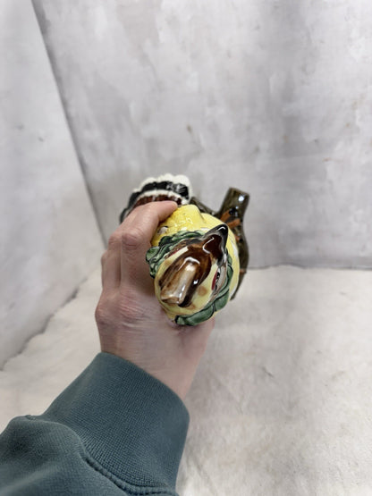 Vintage Ceramic Bird Grouse Planter 