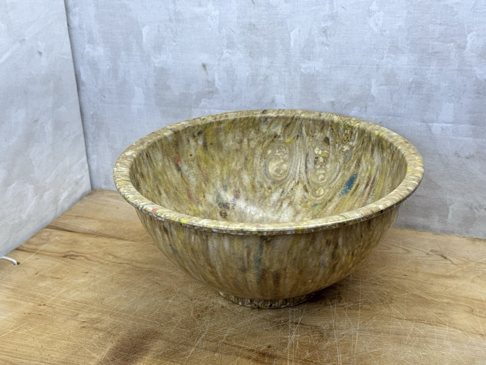 Texas Ware Vintage Splatter Confetti Melamine Bowl #1158