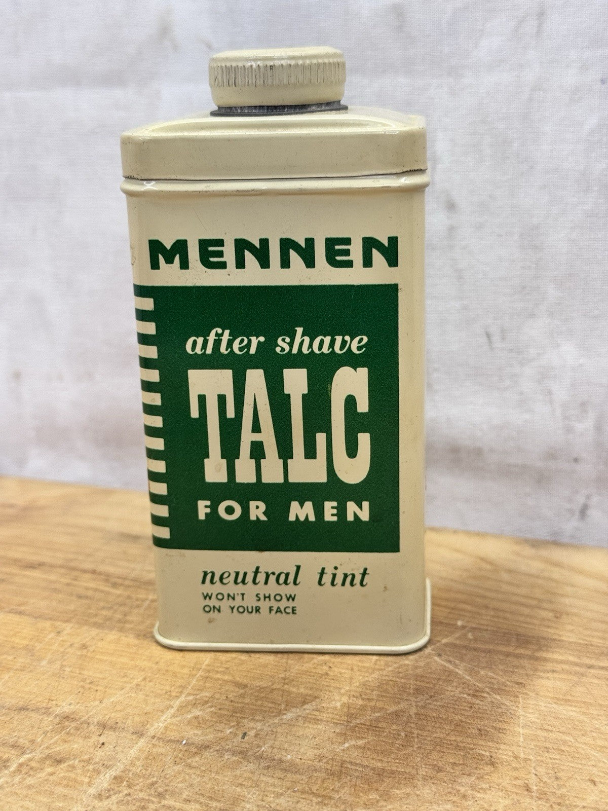 Talc For Men Vtg Powder Tin #1368