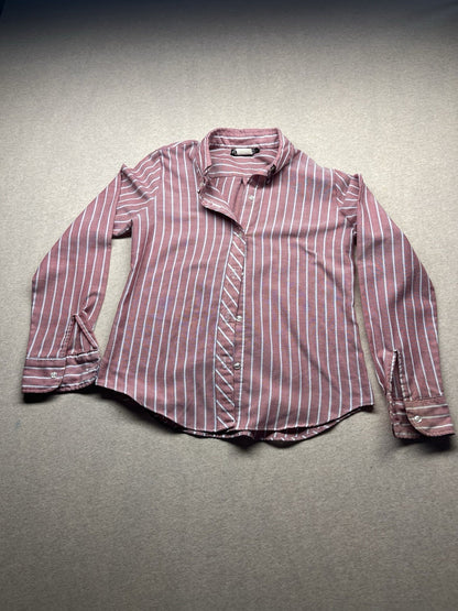 1970s, 80s Women’s L Sleeve Red Stripe Cotton Top