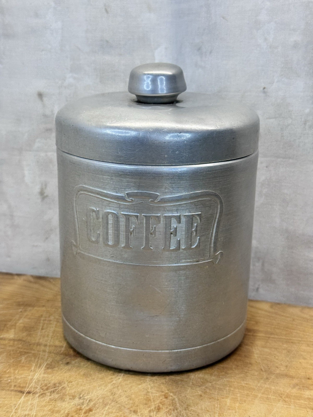 Heller Hostess Ware Coffee Silver Canister vtg #1291