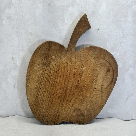 Vintage Apple Shape Wooden Cutting Board 