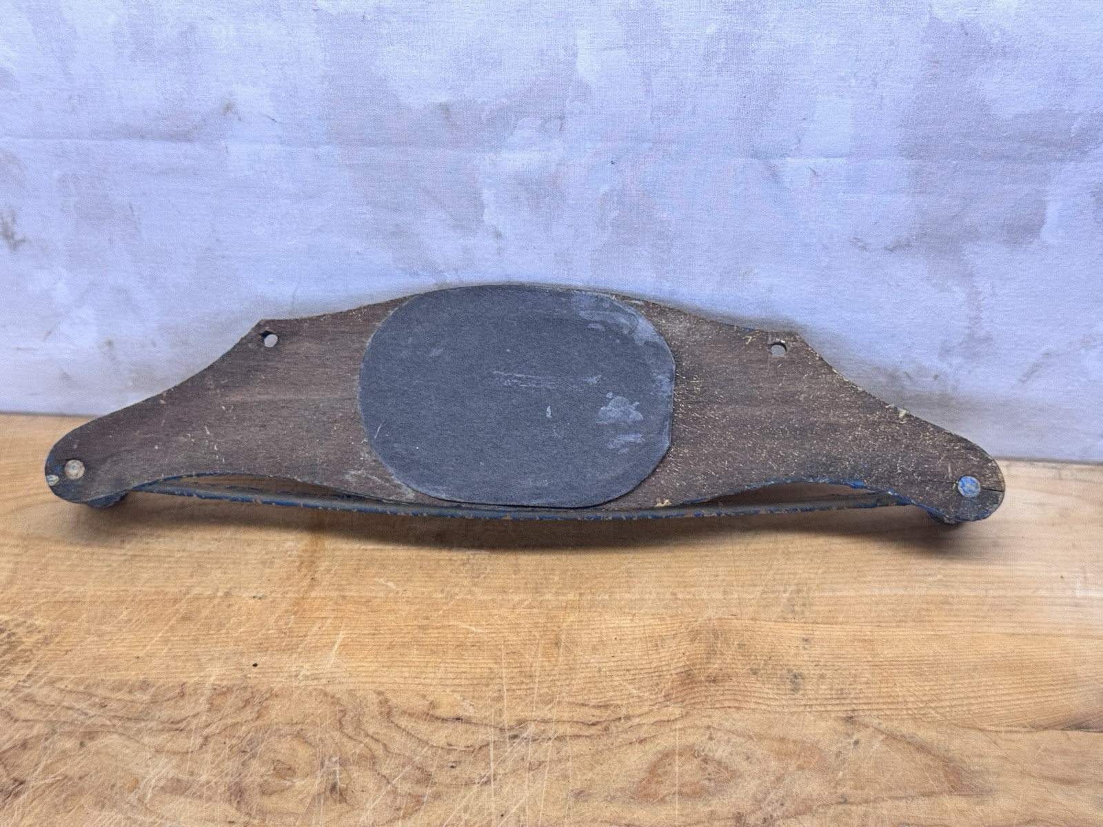 Primitive Blue Wooden Tie Rack #1330