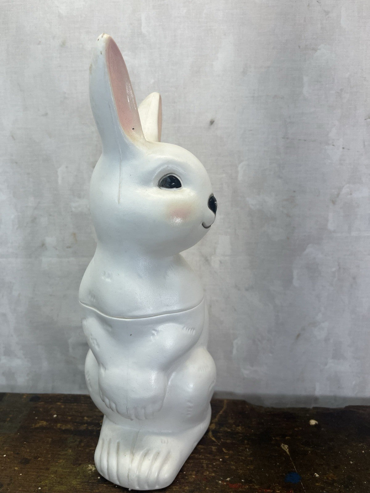 Easter Vintage Rabbit Candy Container Blow Mold