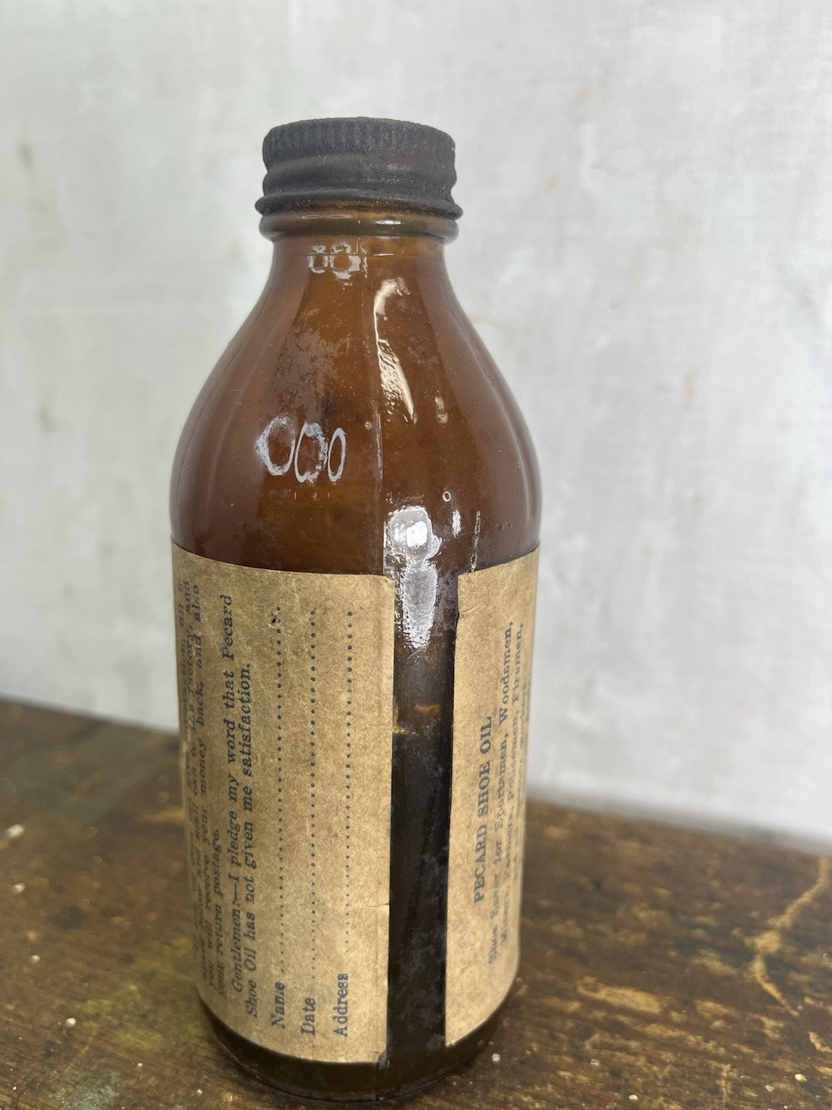 Picard Shoe Oil Bottle Vintage EMPTY