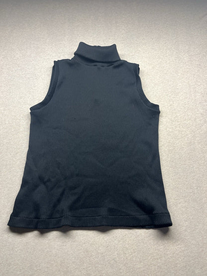 1970s Women’s Black Sleeveless Knit Top