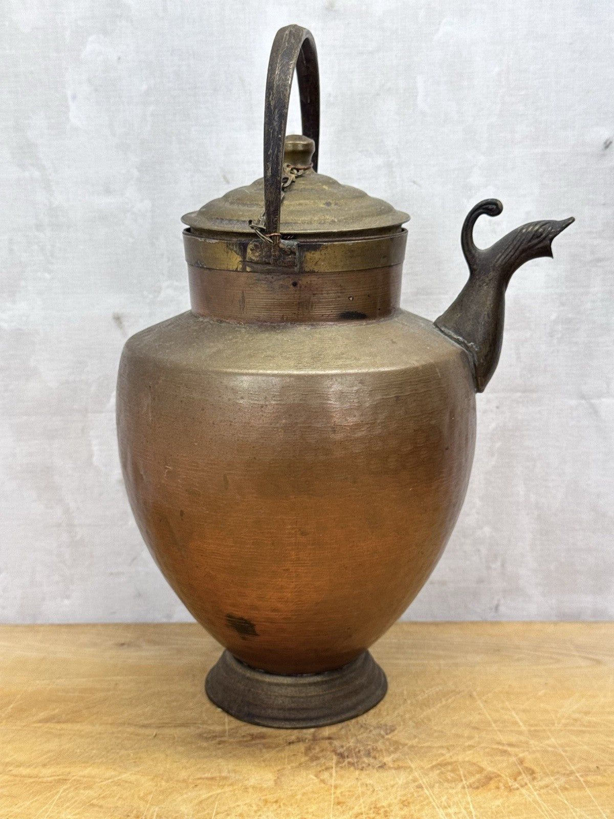 Amphora Copper Jug ​​with Brass Spout 1900-1920 Antique #1160