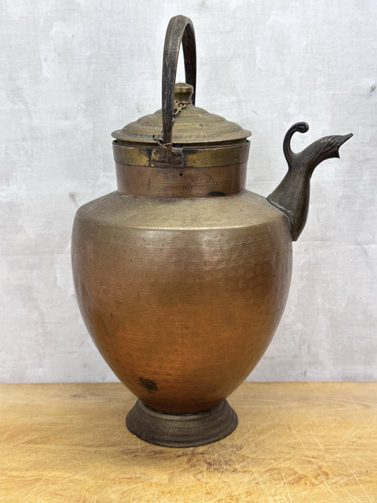 Amphora Copper Jug ​​with Brass Spout 1900-1920 Antique #1160