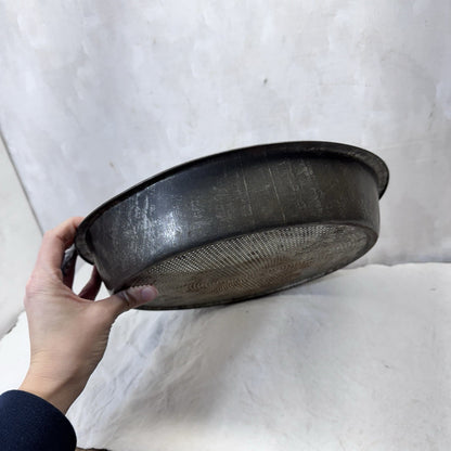 Metal Large Strainer Sifter Antique 