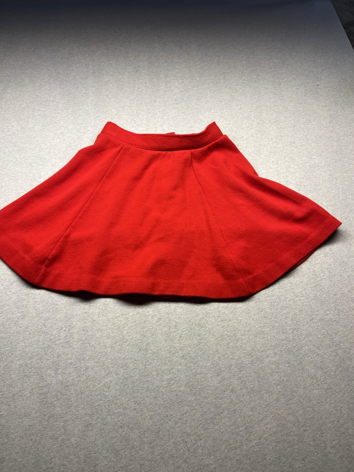 1960s  Red Knit Mini Skirt