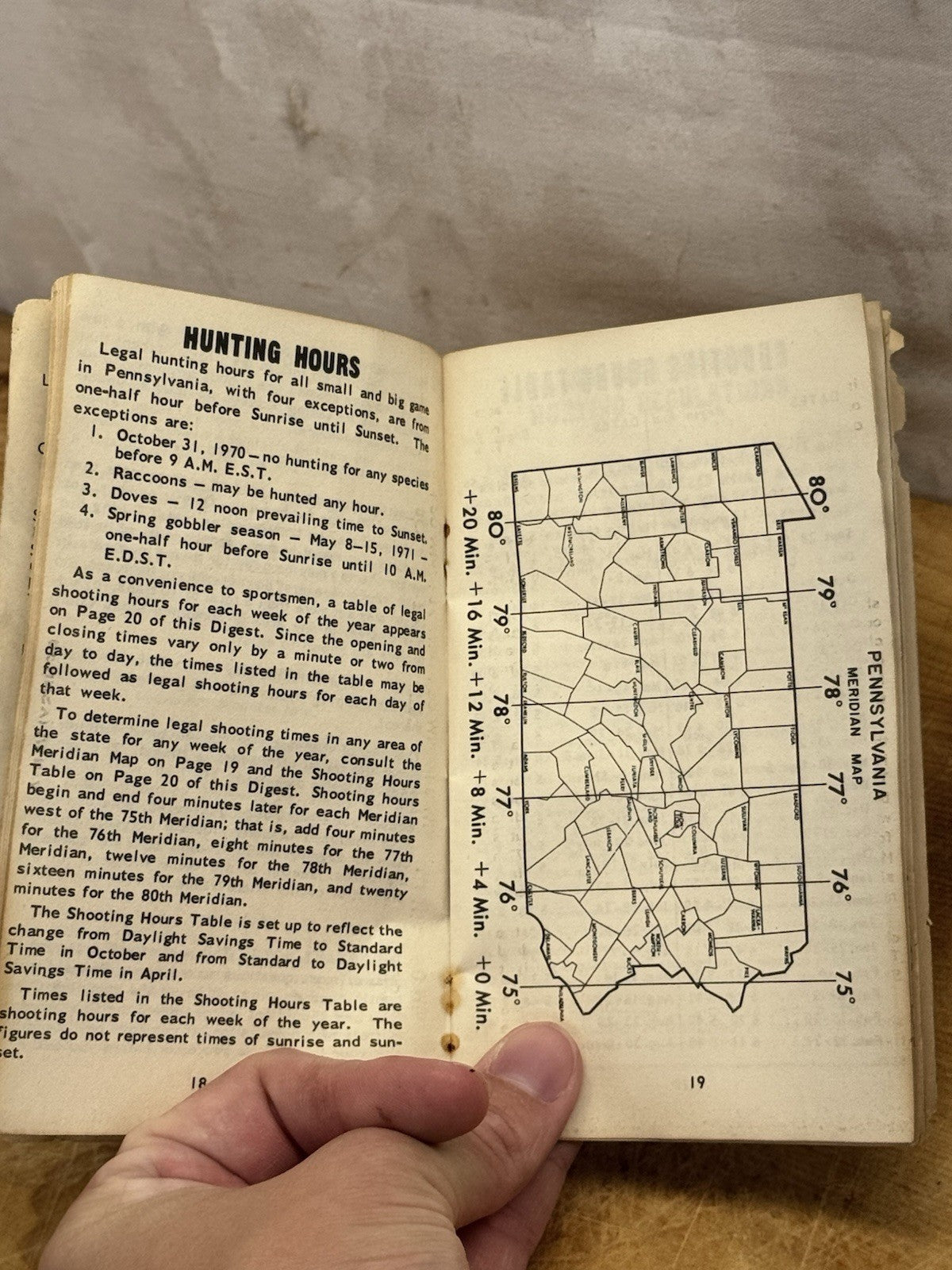 Pennsylvania Hunting Trapping Regulations Digest 1970-1971 #1243