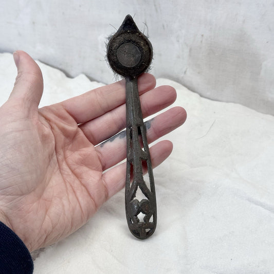 Vintage Shoe Shining Brush Art Deco Metal Handle
