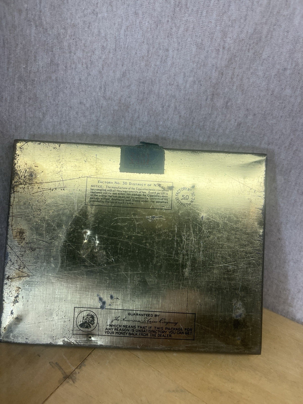 Lucky Strike EMPTY Flat Fifties Cigarette Tin