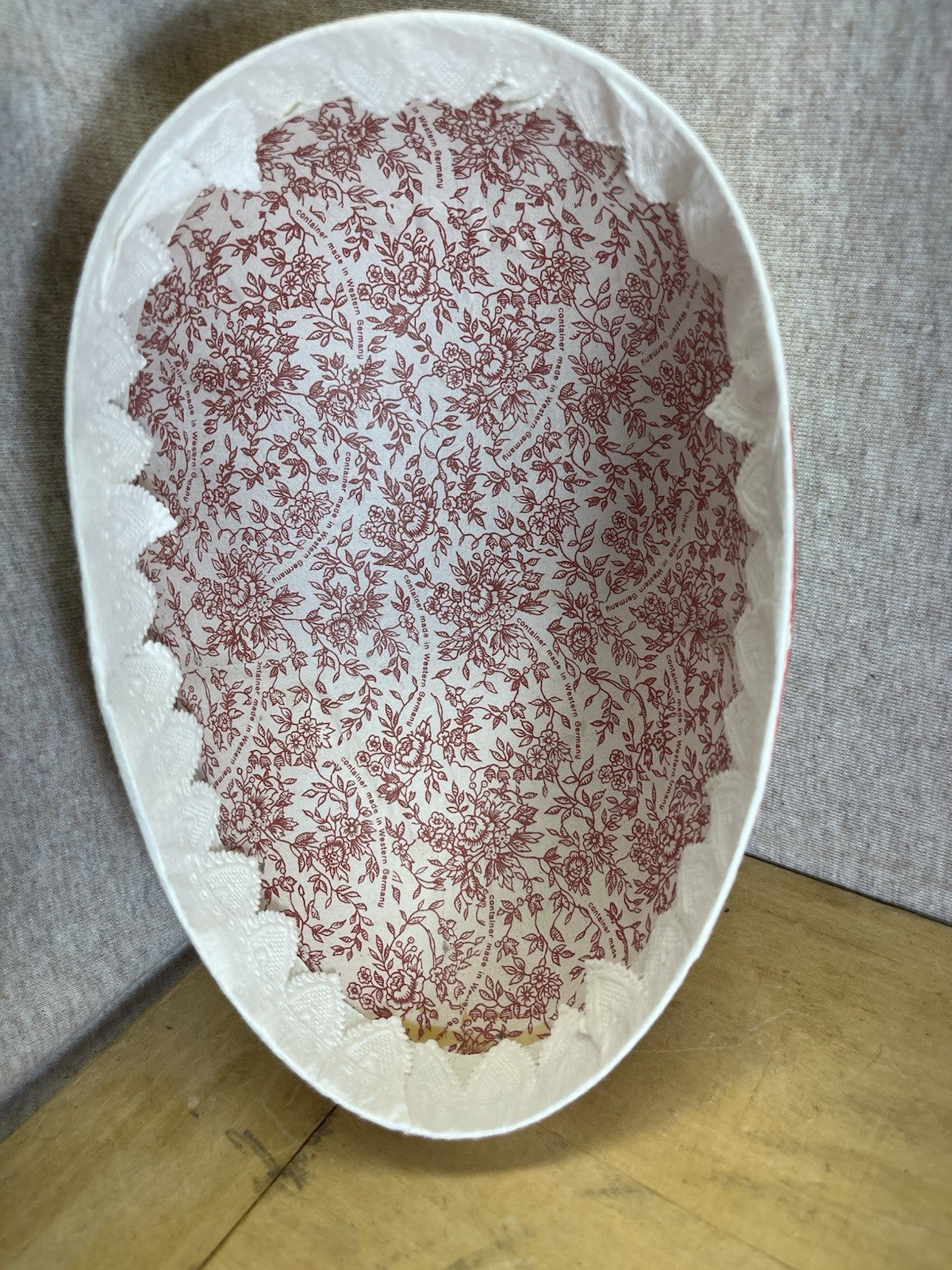 Vintage Paper Mache Easter Egg Candy Container West Germany