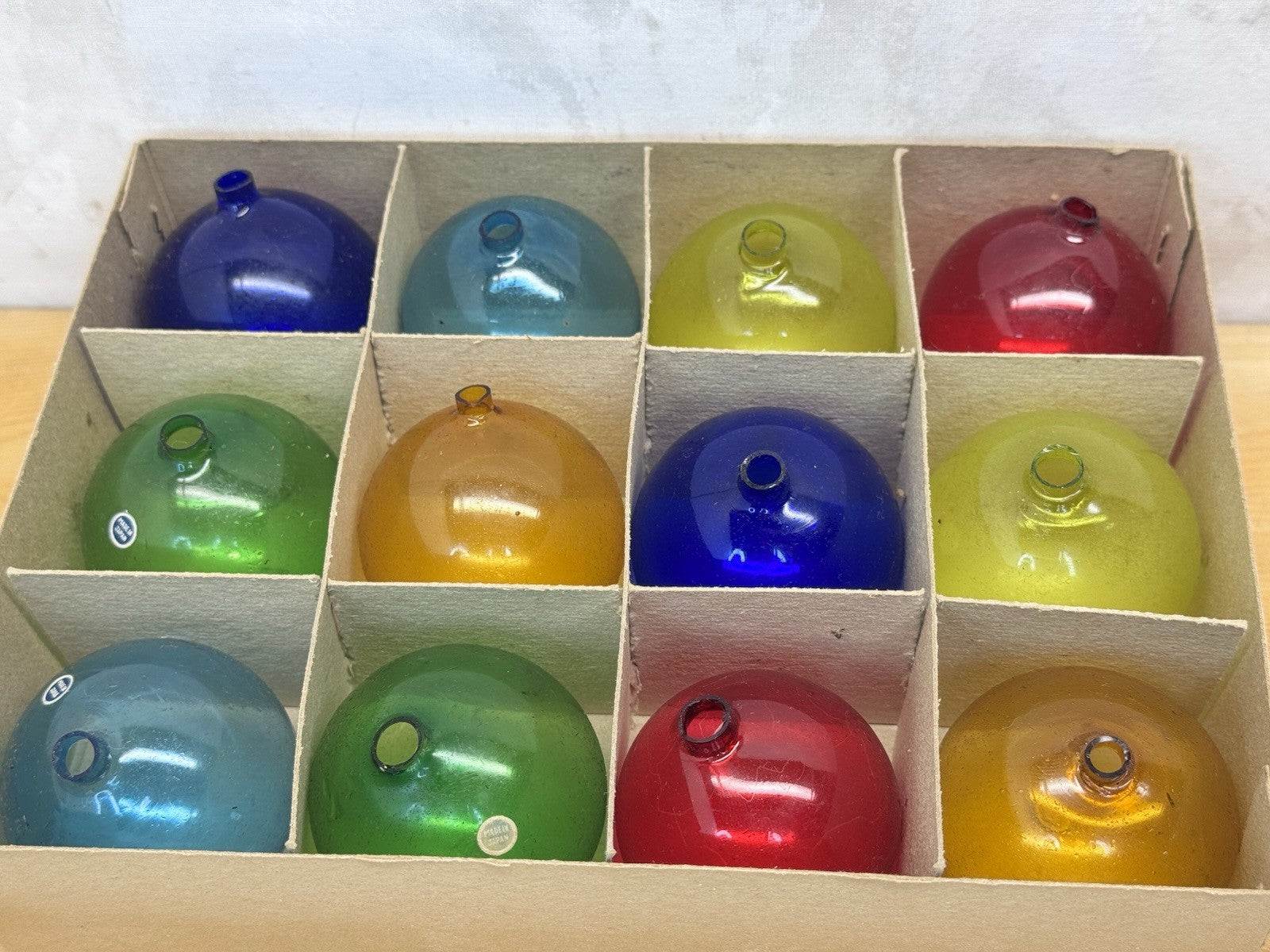 Box Of Japan Christmas Ornaments Prewar NoTops Were Issued #1059